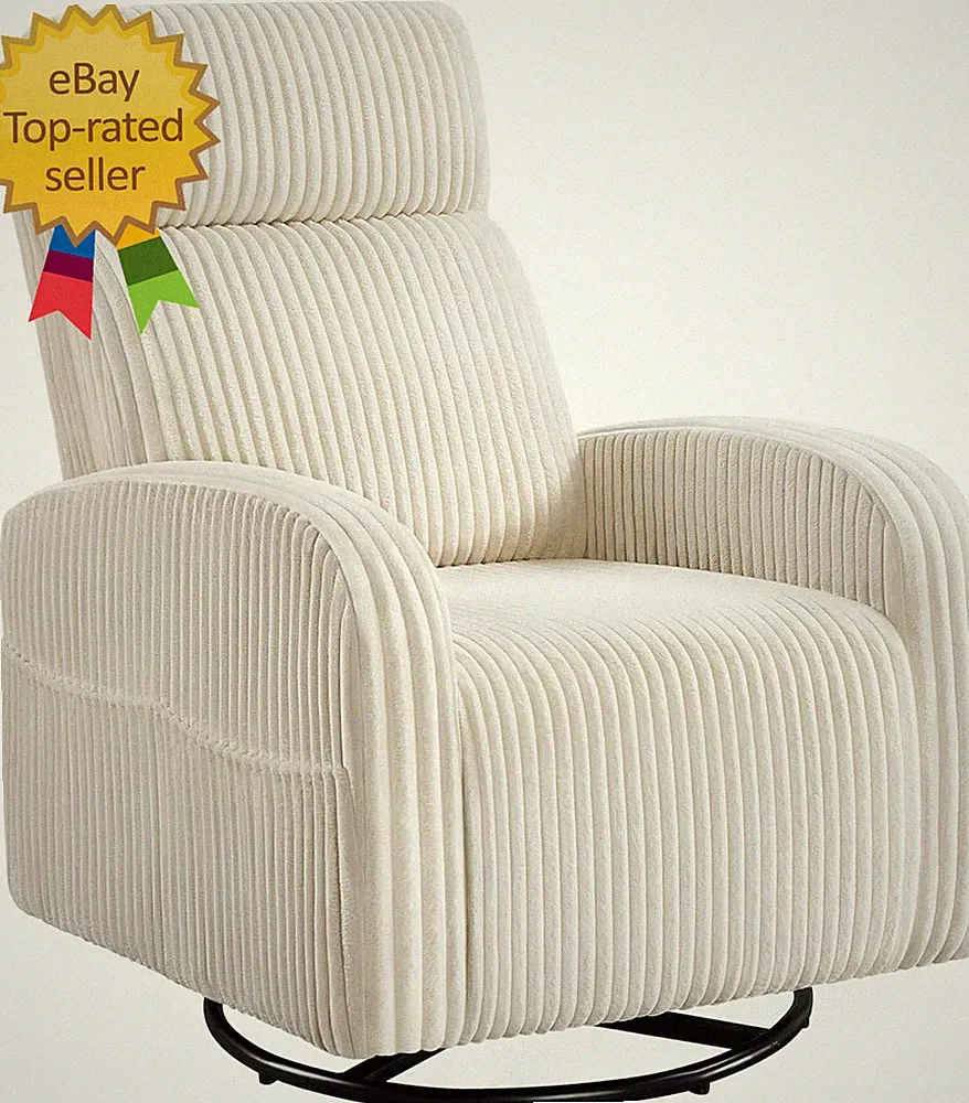 360° Swivel Glider Chair for Nursery, Rocking Chair Nursing Chair with Side Pock