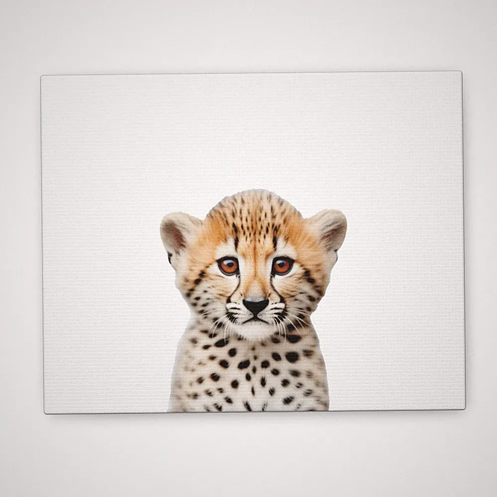 Cheetah Nursery Decor, Wall Art, Baby Animal Canvas for Nursery, Nursery Art