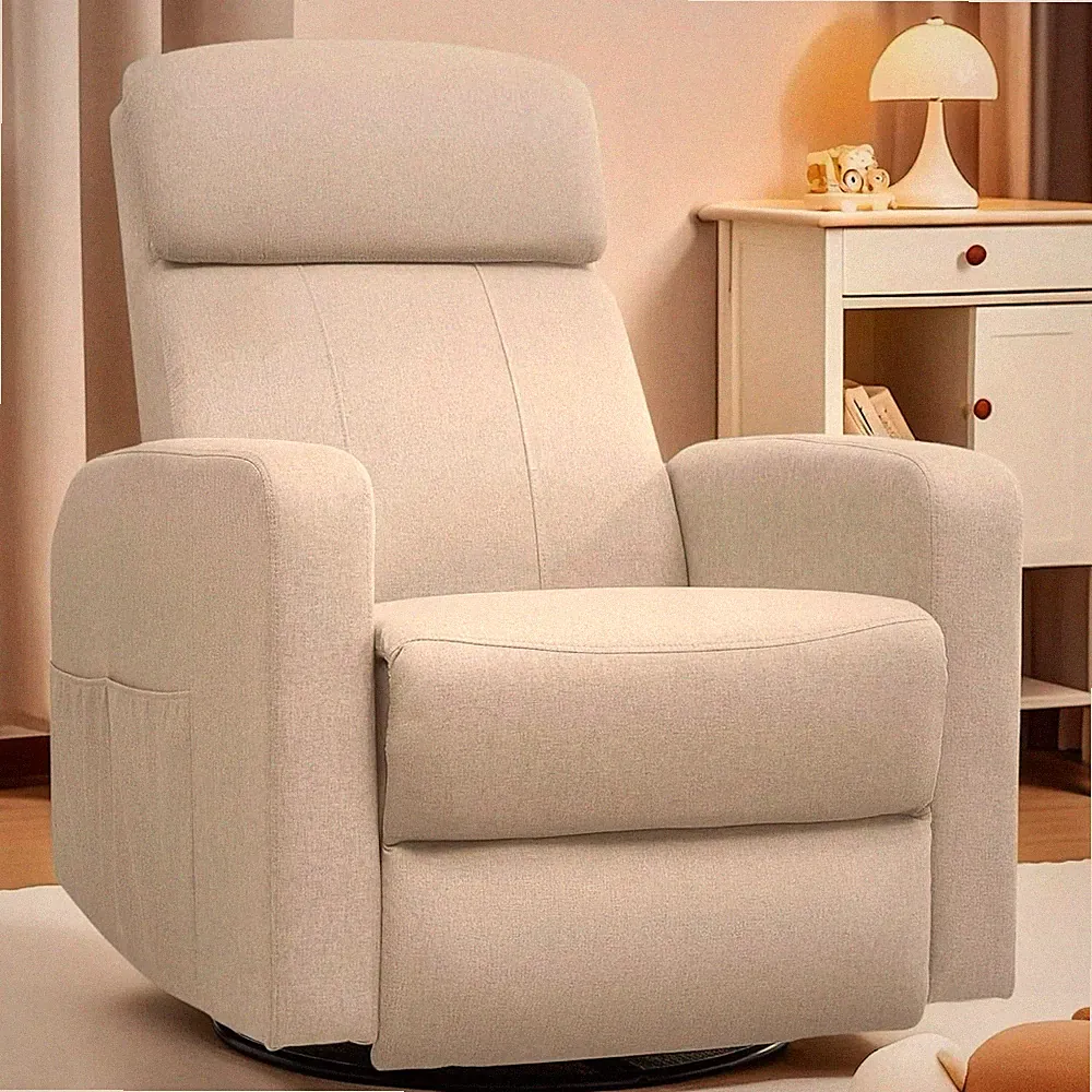 Electric Power Swivel Recliner with USB, Rocking Chair for Nursery & Adults