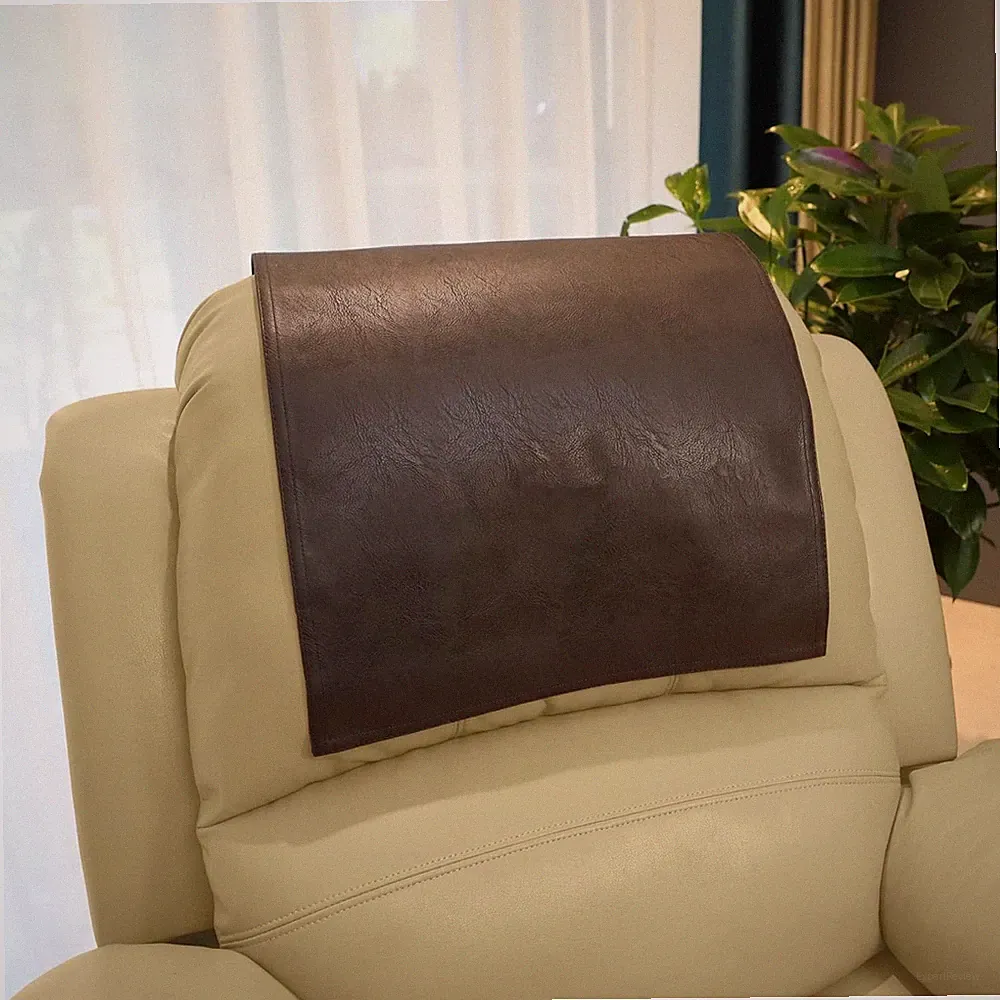Non Slip Headrest Cover for Furniture Slipcovers,Faux Leather Headrest Protector