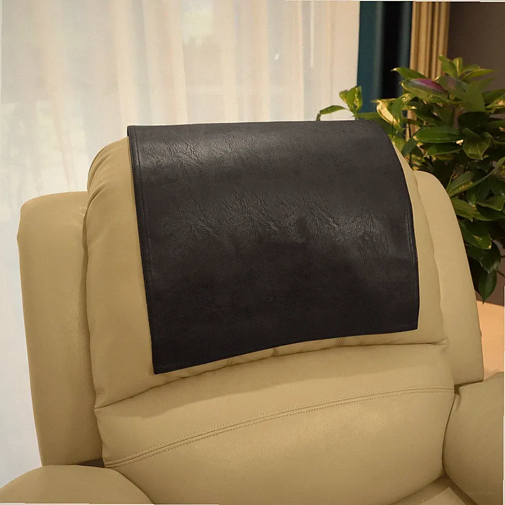 NON SLIP HEADREST COVER FOR FURNITURE SLIPCOVERSFAUX LEATHER HEADREST PROTECTOR
