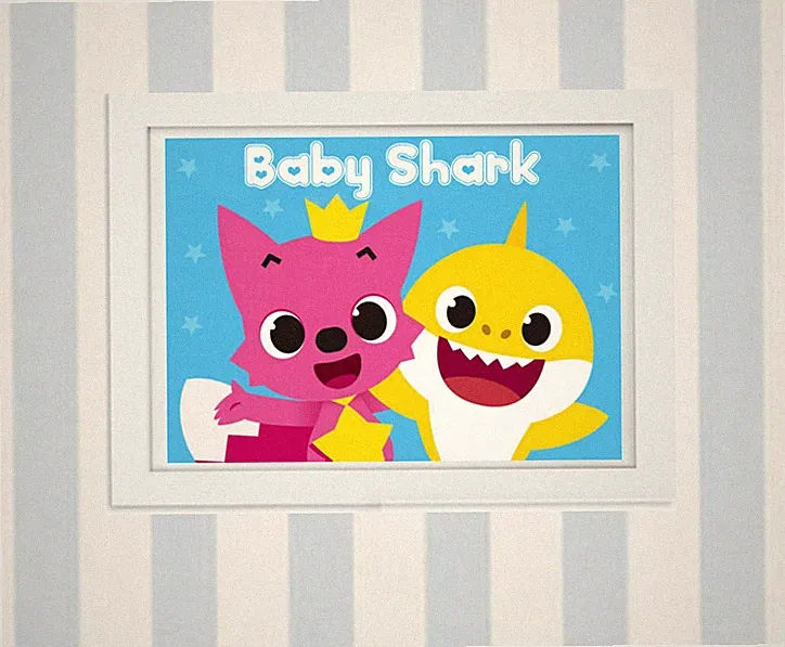Pinkfong Baby Shark A4 Wall Art Poster for Children's Bedroom or Baby Nursery
